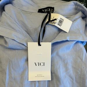Vici button down blue shirt